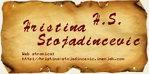 Hristina Stojadinčević vizit kartica